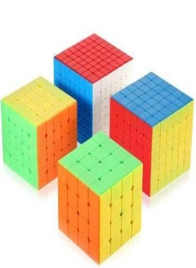 Qwick Click Kid Professional High Stability Smooth Cube 4X4, 5X5, 6X6 And 7X7 Magic Puzzle Combo Cube Set (4 Pieces) - Image 2